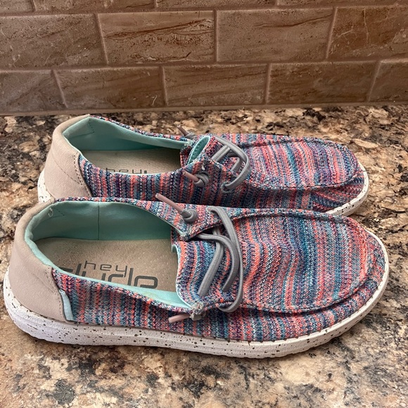 Hey Dude Colorful Knit Loafers - Picture 2 of 6